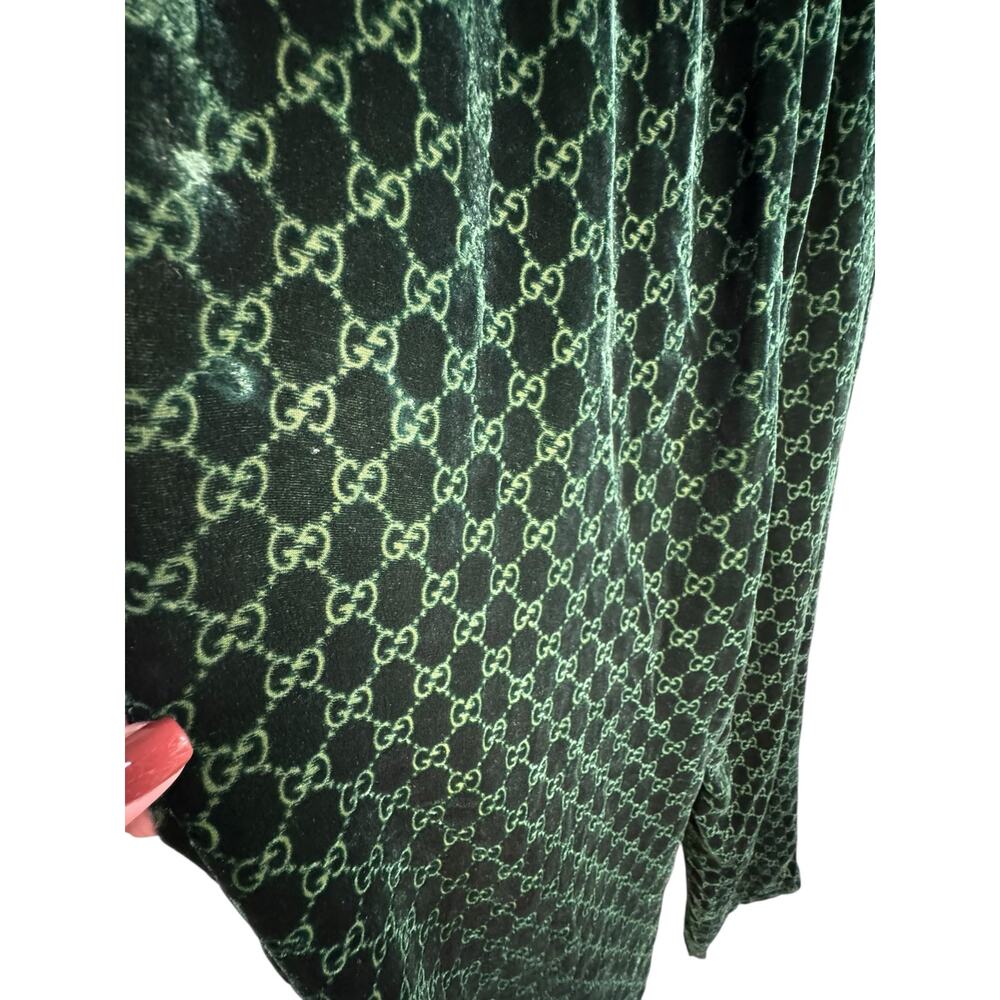 Gucci NWT Devore-velvet Track Pants in Green Size 44 (L) - Picture 7 of 11